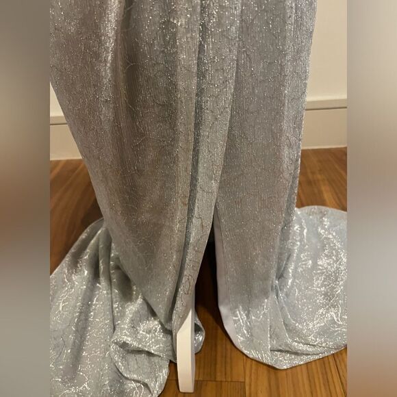 Adrianna Pappel silver gown size 12 NWT - Picture 6 of 16